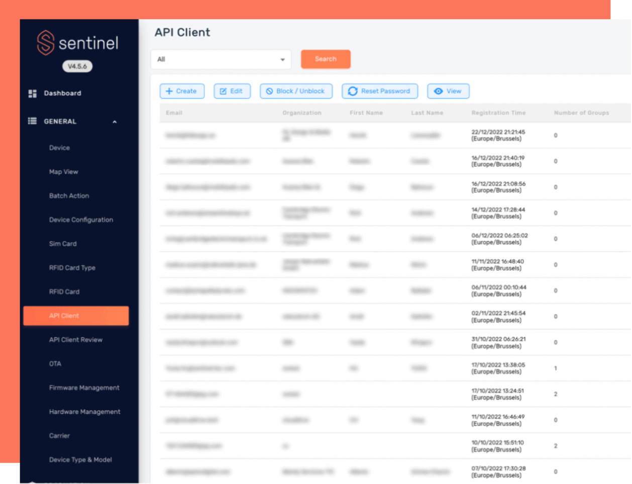 Manage customers on an open platform and assign devices to them